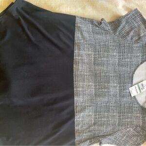 Elegant Black and Gray Women's Blouse - NWT - Size Large